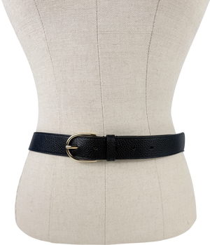 Talbots Black Slim Leather Belt UK S