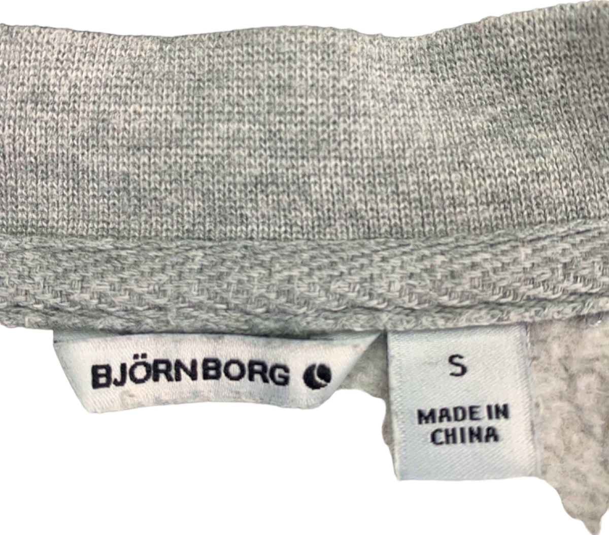 Björn Borg Grey STHLM Crop Crew Sweatshirt S