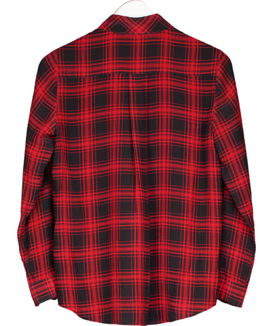 The Kooples Red And Black Checkered Shirt UK XXS