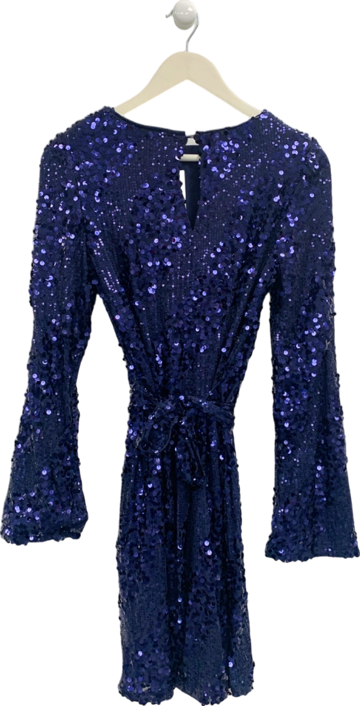 Lipsy Blue Sequined Dress UK 8