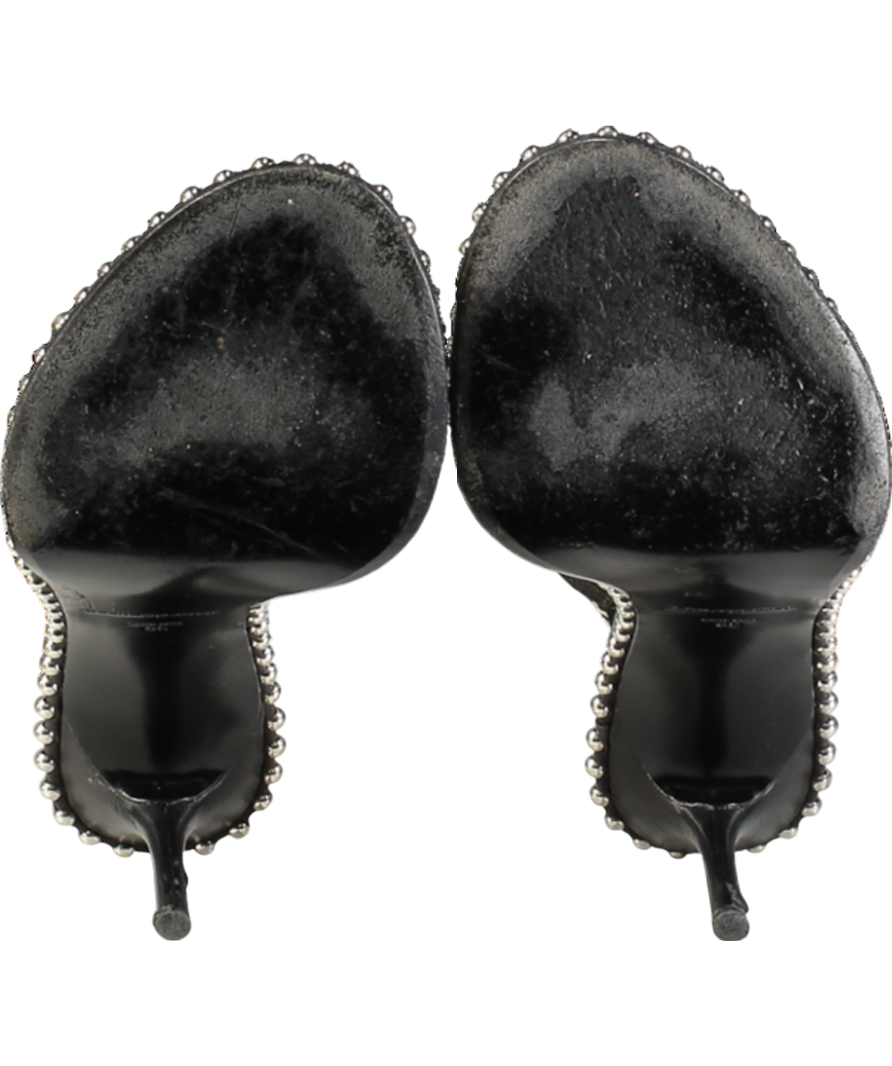 Alexander Wang Black Nova Heeled Slingback Sandals UK 6 EU 39 👠