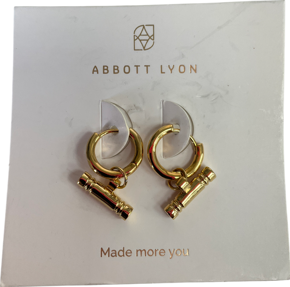 Abbott Lyon Metallic T-bar Huggie Hoop Earrings