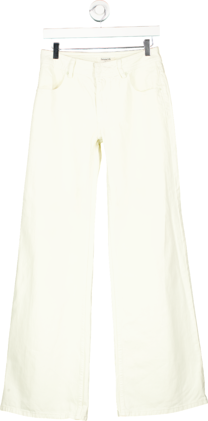 House of CB White Wide Leg Trousers Size S