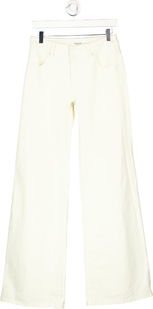 House of CB White Wide Leg Trousers Size S