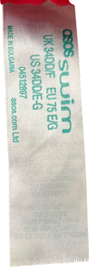 ASOS Red Triangular Mesh Bikini Top UK 34D