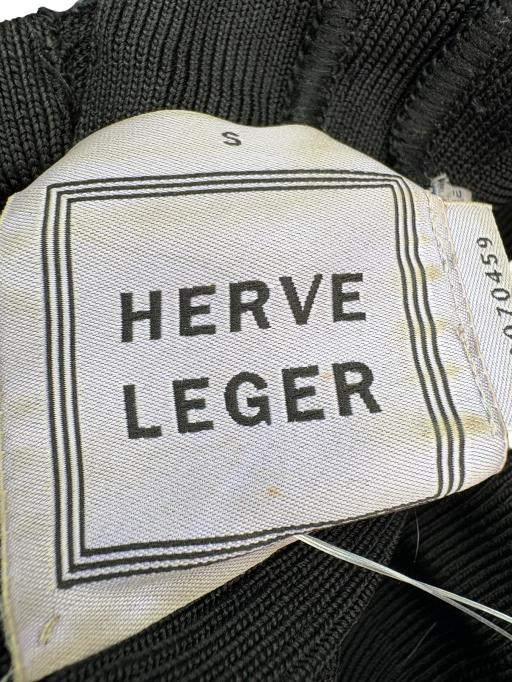 Herve Leger Black Lace Up Bandage Mini Dress UK S