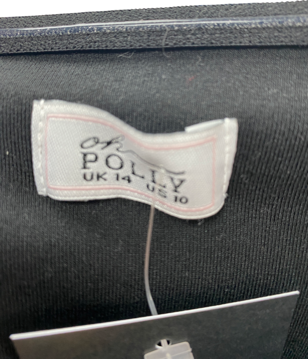 Oh Polly Black Bandeau Bodysuit UK 14