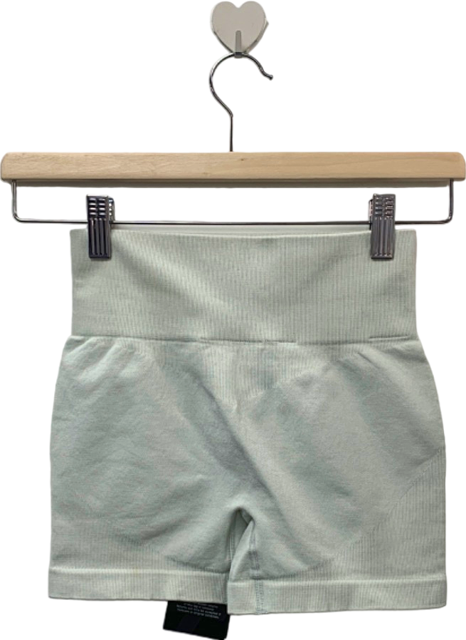 Bo+Tee Grey Ribbed Seamless High Waist Cycling Shorts XS