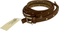 Brown Tan Leather Thin Belt One Size