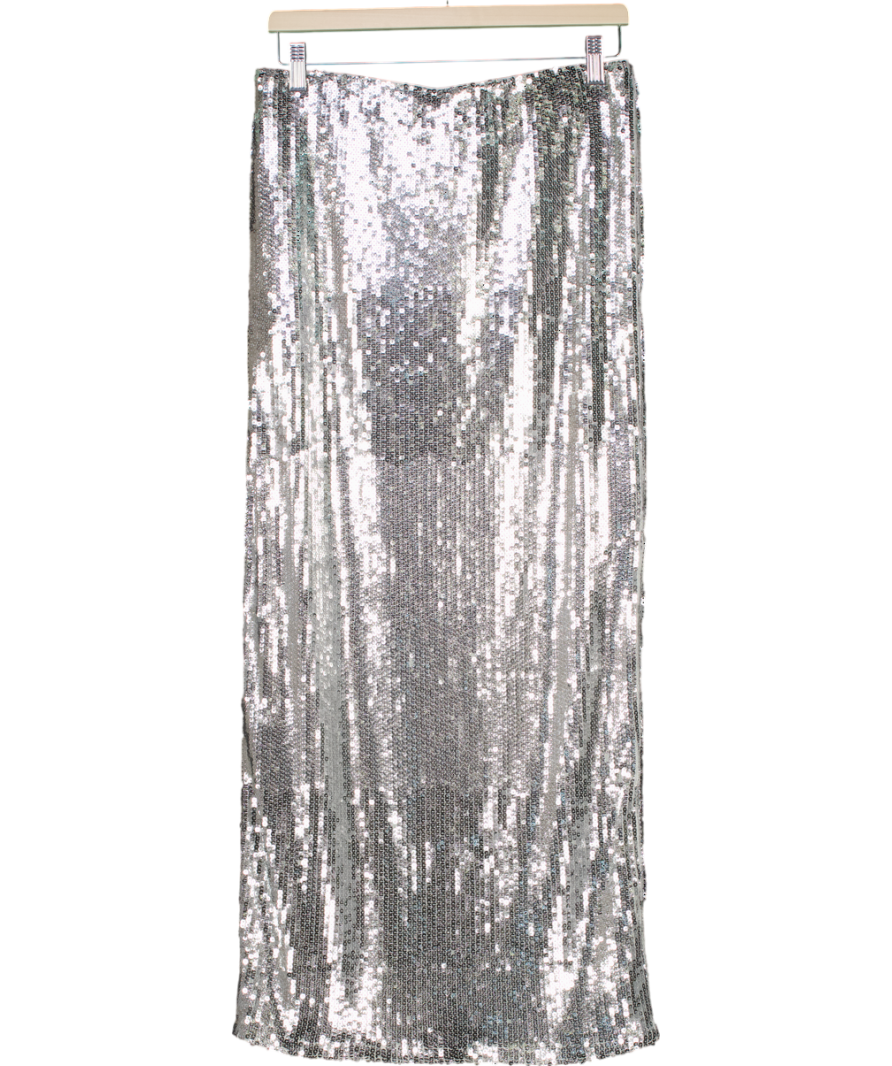 New Look Metallic Sequin Maxi Skirt UK 12