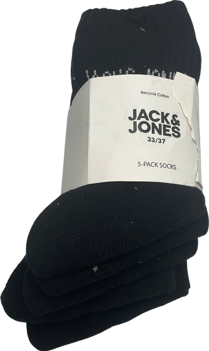 Jack & Jones Black 5-pack Socks UK 4 EU 37 👠