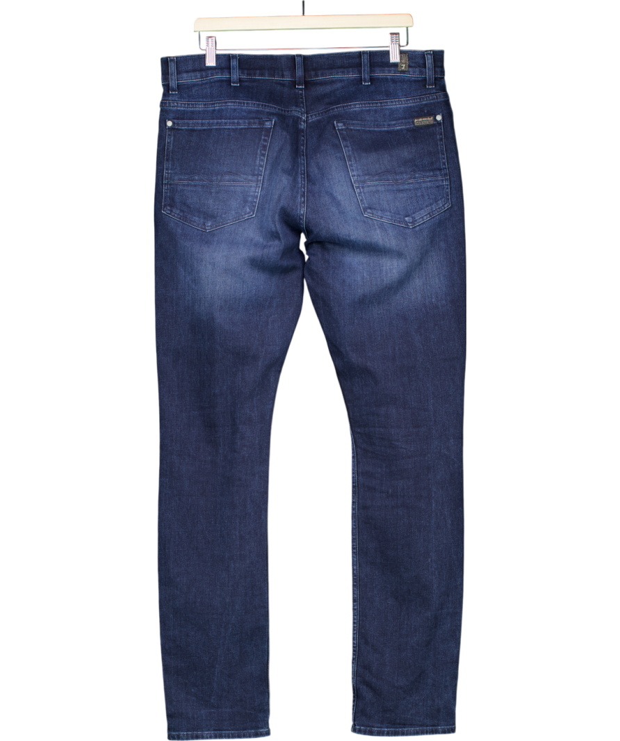 7 For All Mankind Blue Ronnie Comfort Luxe Tapered Jeans W36 W36
