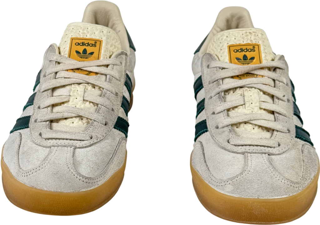 ADIDAS Originals  130 Gazelle Indoor Trainers - Cream White / Collegiate Green UK 4 EU 37 👠