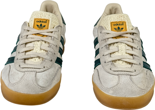 ADIDAS Originals 130 Gazelle Indoor Trainers - Cream White / Collegiate Green UK 4 EU 37