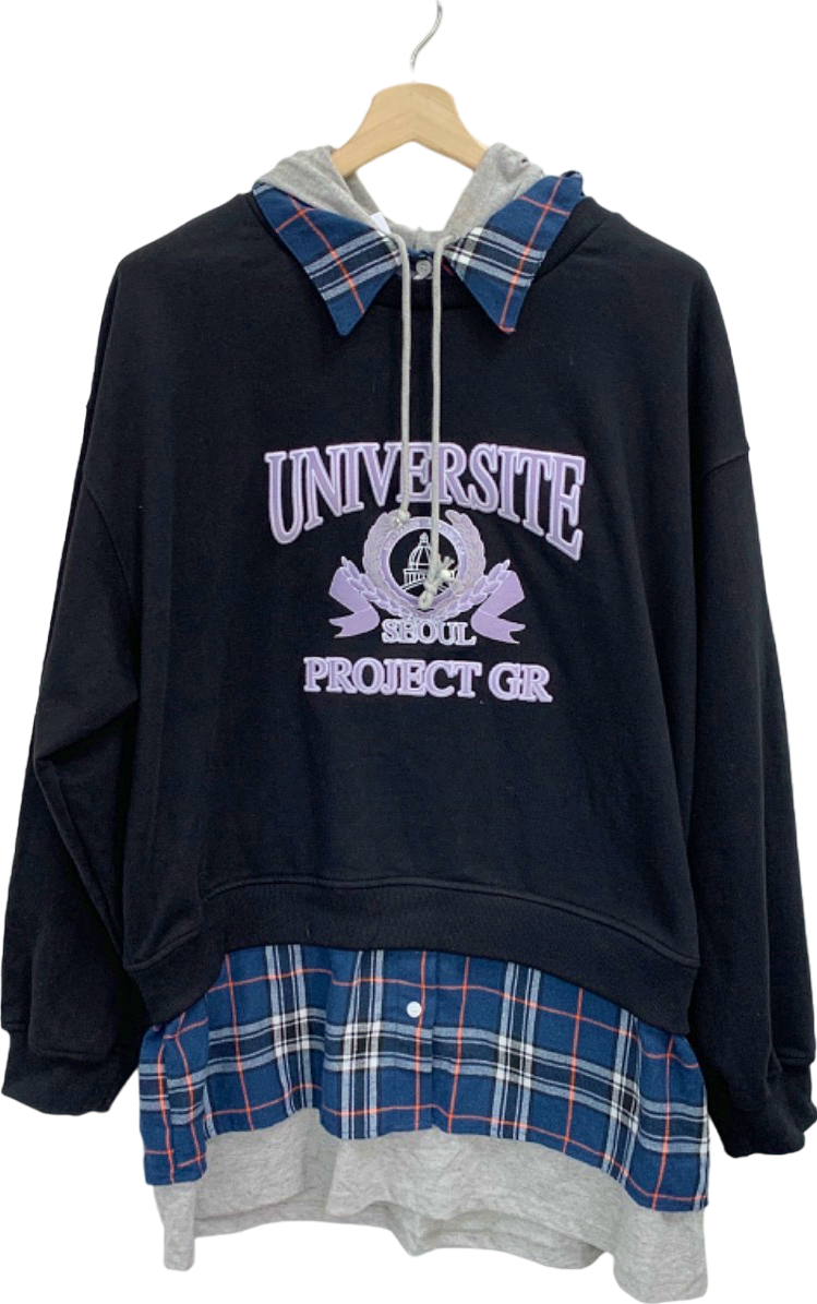 Project G/R Black University Seoul Hoodie UK XL