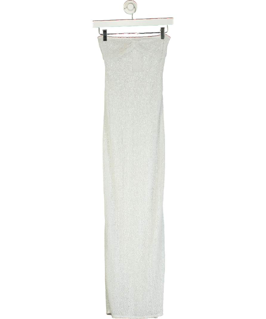 Bananhot White Strapless Knit Cover-up Dress UK XS/S