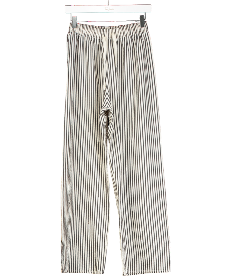 Yu & Me Cream Striped Pull On Trousers UK S/M