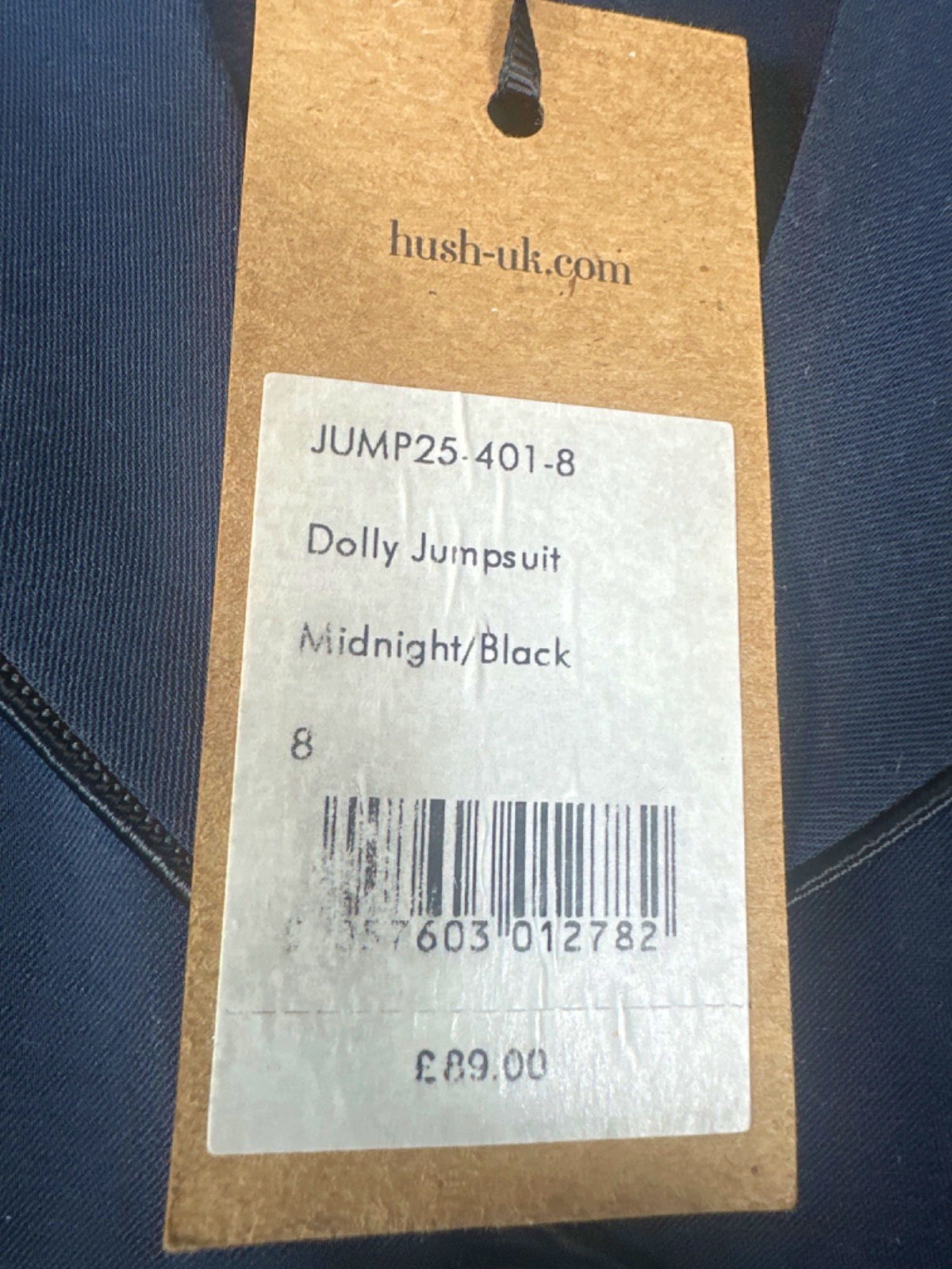 Hush Midnight Dolly Jumpsuit UK 8