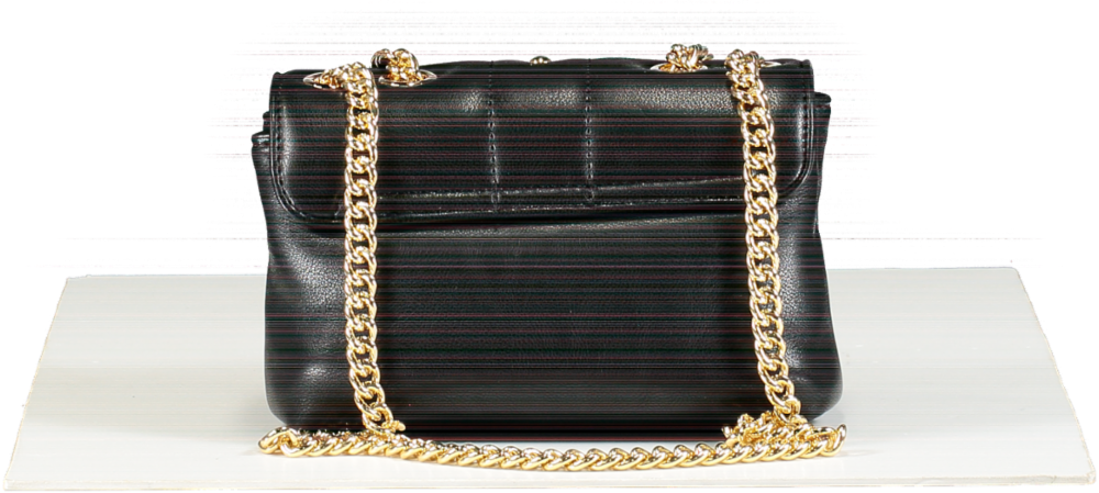 Gaelle Paris Black Cross Body Chain Strap Mini Bag