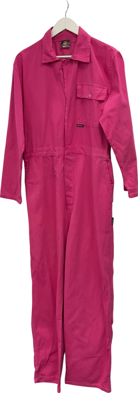 STEVE MADDEN Logo Printed Hot Pink Jumpsuit UK M