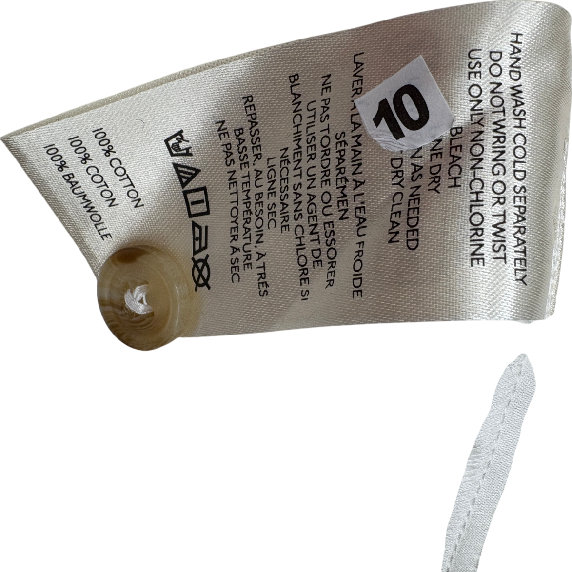 Anthropologie White Belted Buttondown Shirt UK 12