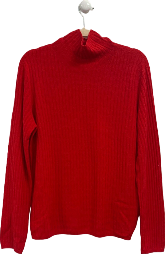 MOTF Red Ribbed Wool Jumper UK M