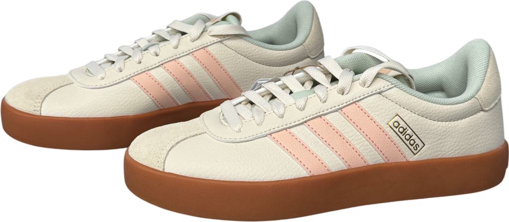 adidas Vl Court 3.0 Cream . Wonder White Powder Coral Trainers UK 5 EU 38 👠