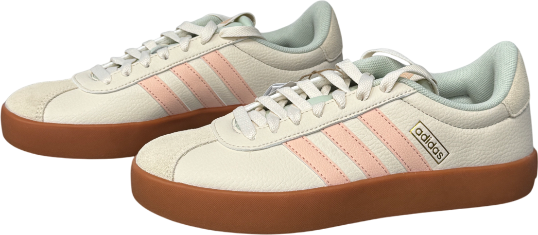 adidas Vl Court 3.0 Cream . Wonder White Powder Coral Trainers UK 5 EU 38 👠