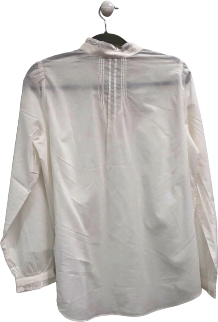 NYDJ White cotton classic Pintuck Blouse  UK M