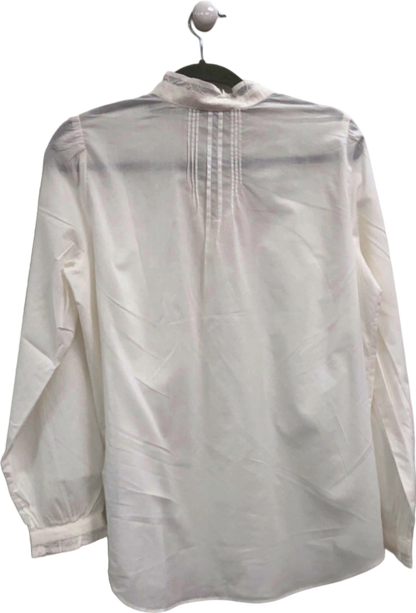 NYDJ White cotton classic Pintuck Blouse  UK M