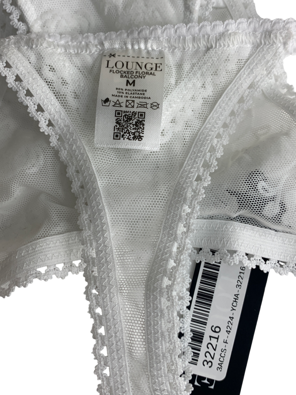 Lounge Underwear White Flirt G-string UK M