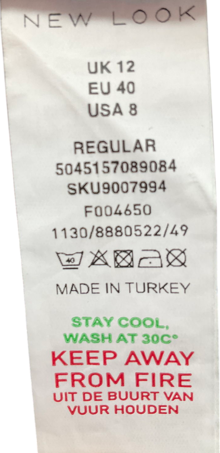 New Look Blue Adalae High-waist Wide Leg Jeans UK 12