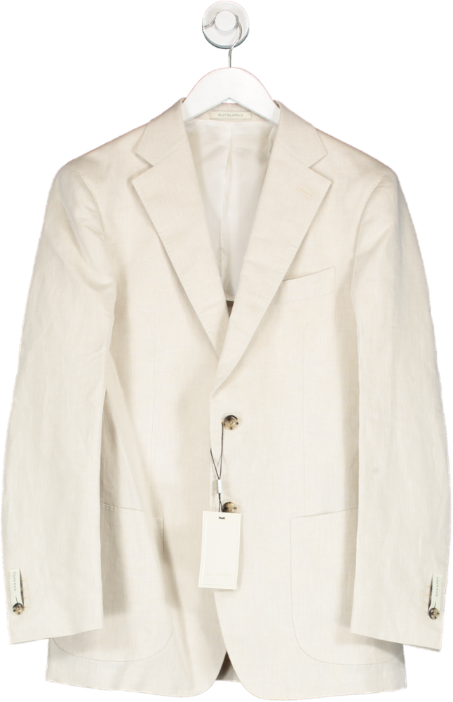 SuitSupply Cream Tailored Fit Havana Blazer BNWT Uk 48 UK XXXL
