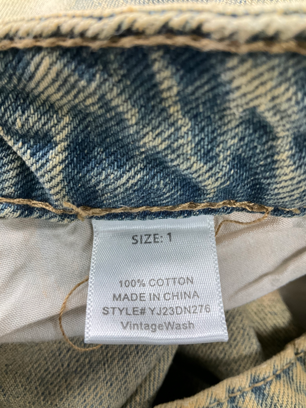 Fashion Nova Blue Keep It Coming Tinted Denim Shorts UK S