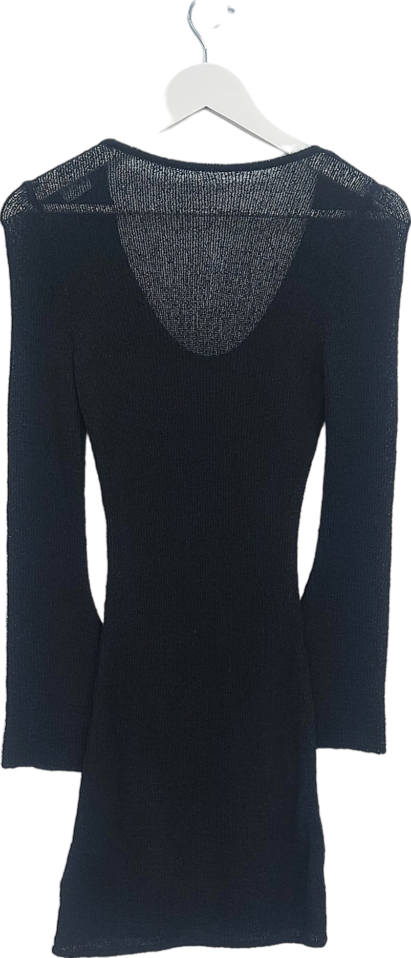 T/ALA Black Beach Knit Mini Dress UK XS