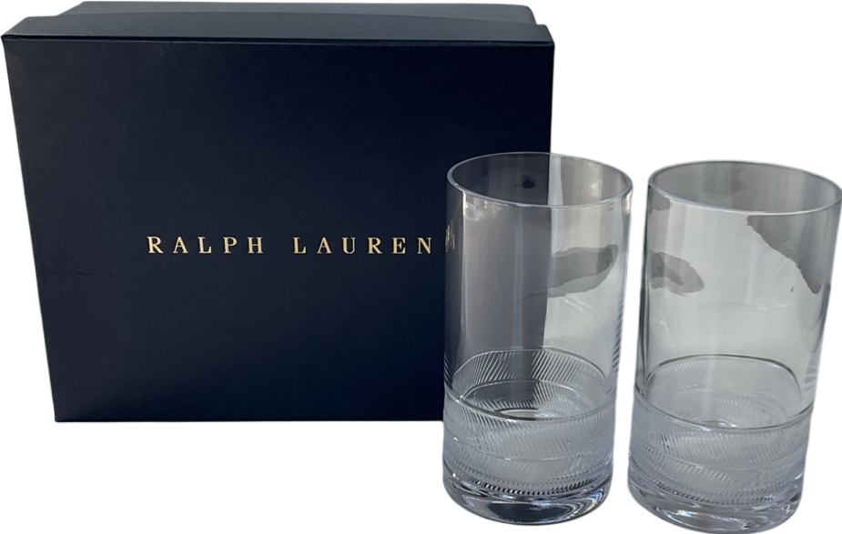 Ralph Lauren Crystal Remy-highball Glasses - Boxed Set of 2