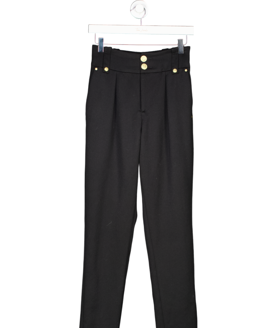Holland Cooper Black High Waisted Peg Trouser UK 6