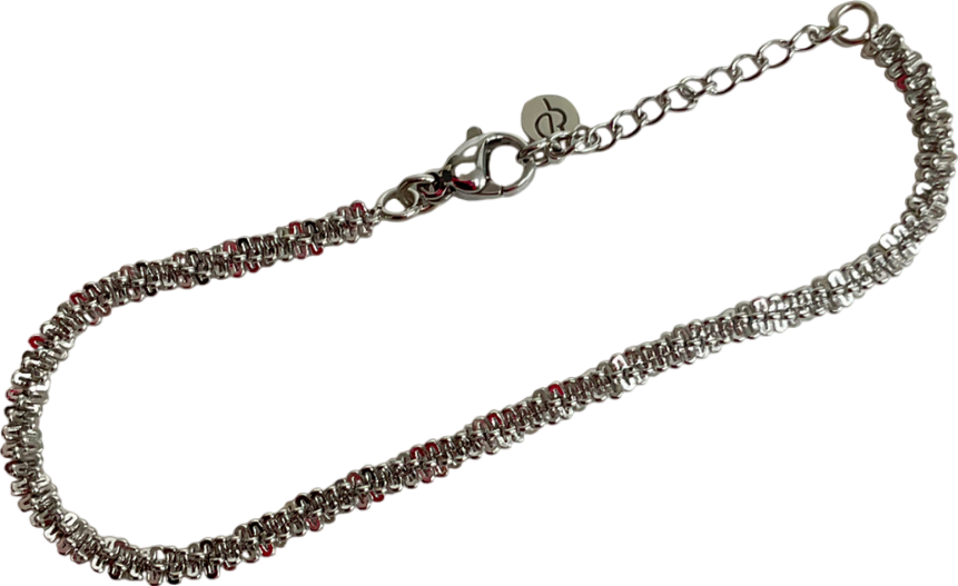 Metallic Entwined Silver Bracelet