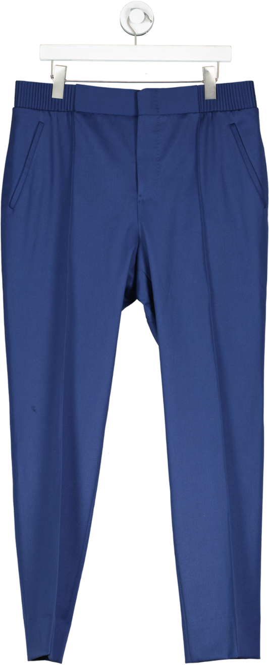 Berluti Paris Blue 100% Wool Track Pants W36