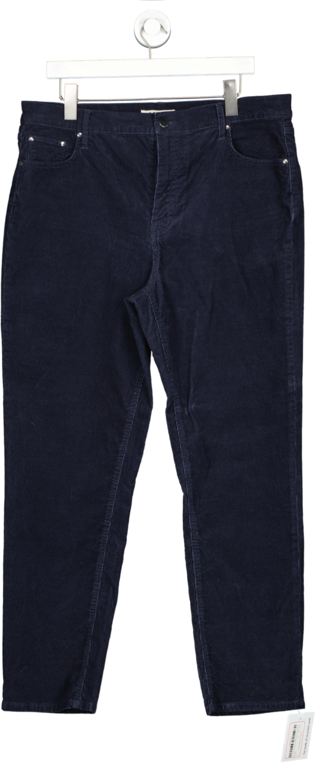 Boden Blue Corduroy Slim Straight Jeans UK 18