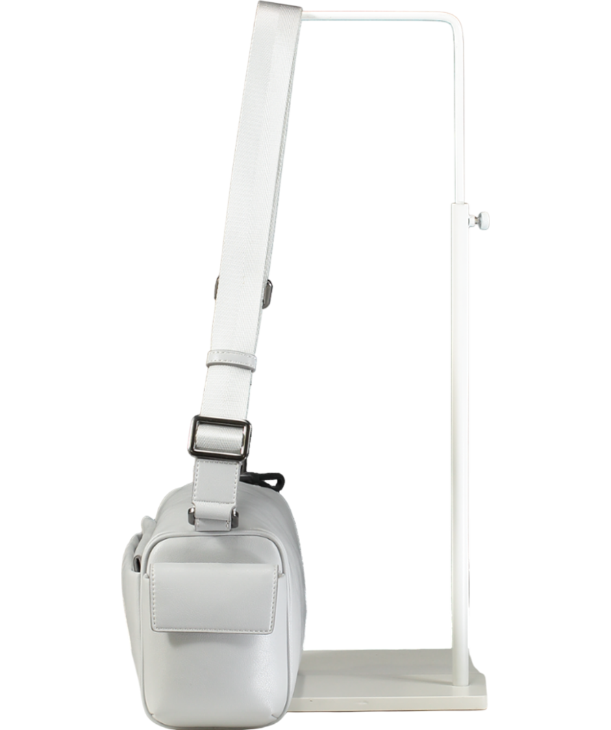 Pedro Grey Leather Messenger Bag One Size