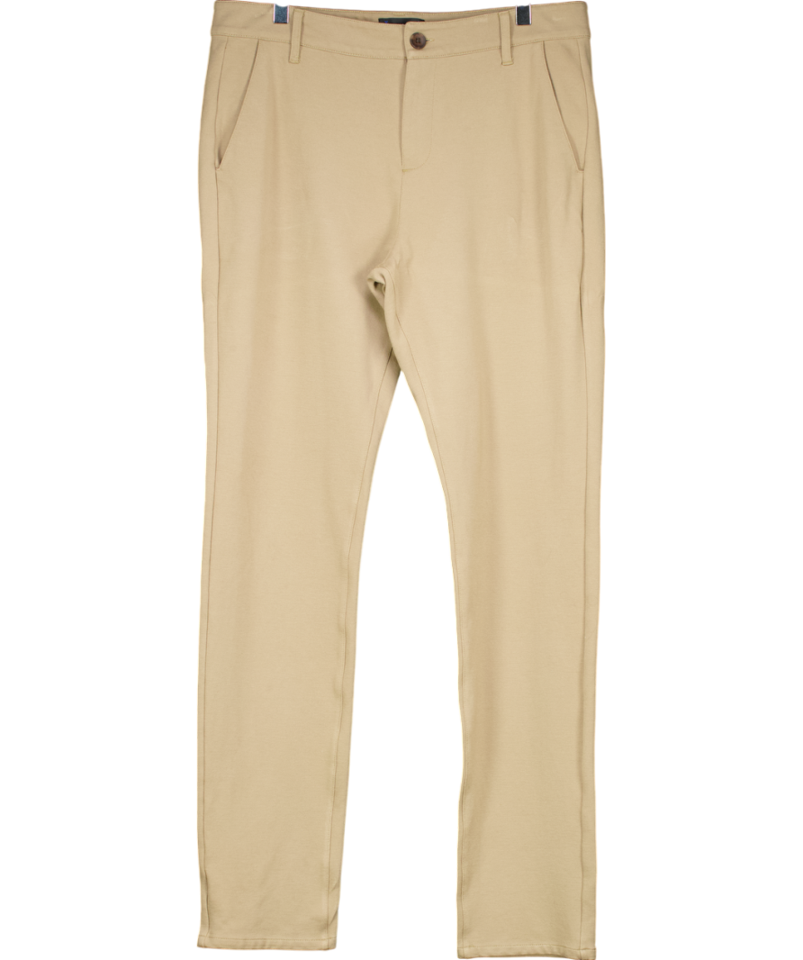 PAIGE Beige Slim Fit Trousers W34