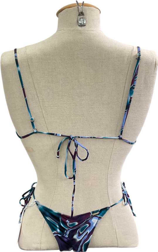 White Fox Blue Sandy Shore Bikini Set UK XS