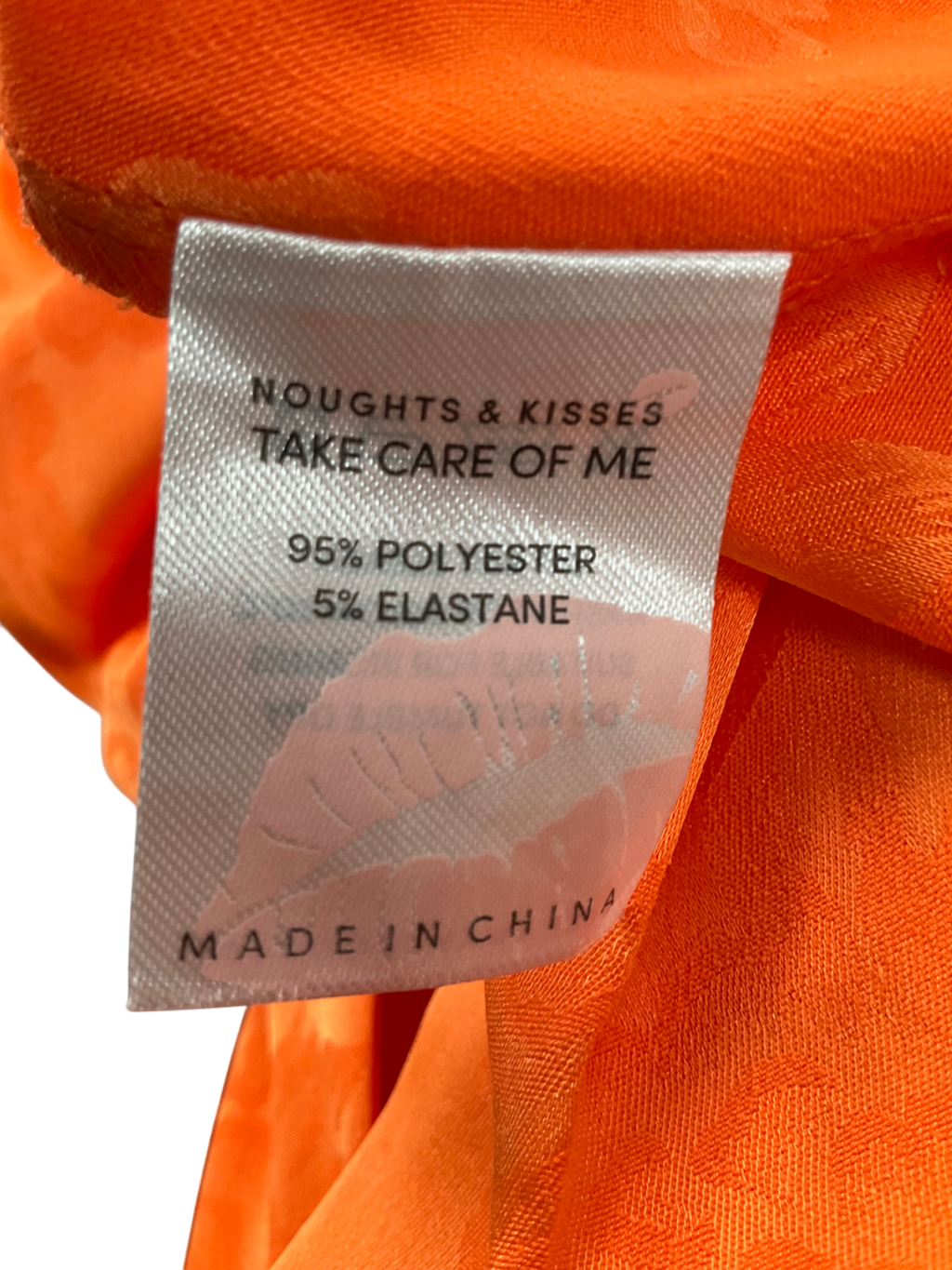 Noughts & Kisses Orange Long Sleeve Mini Dress UK XS