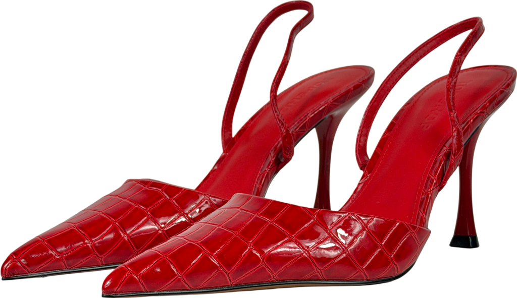 Topshop Red Angel Croc Heeled Court Heel UK 6 EU 39
