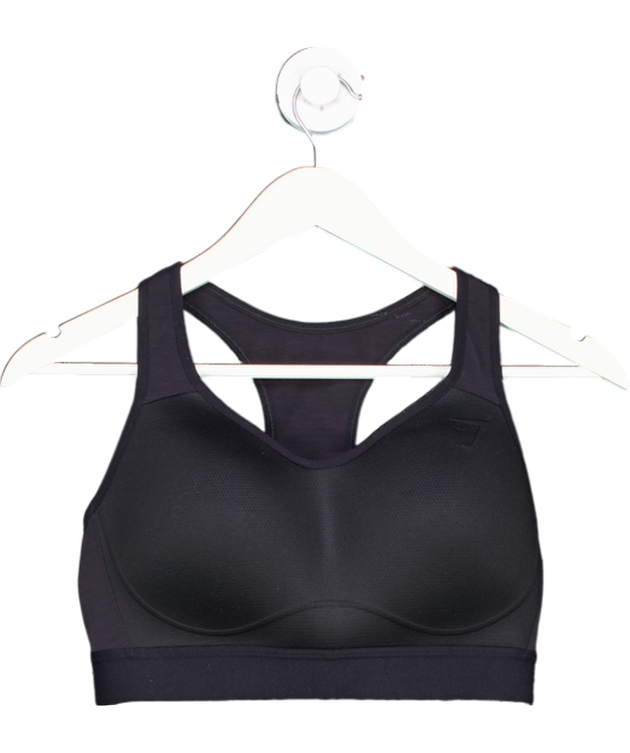 gymshark Black Lightweight High Support Sports Bra UK L