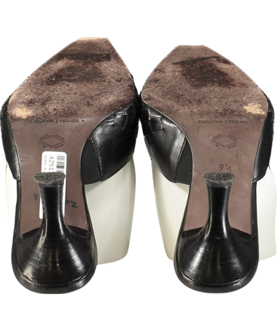 donald pliner Black Leather Mules UK 7 EU 40 👠
