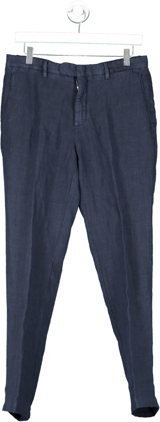 boglioli Blue Linen Trousers W46