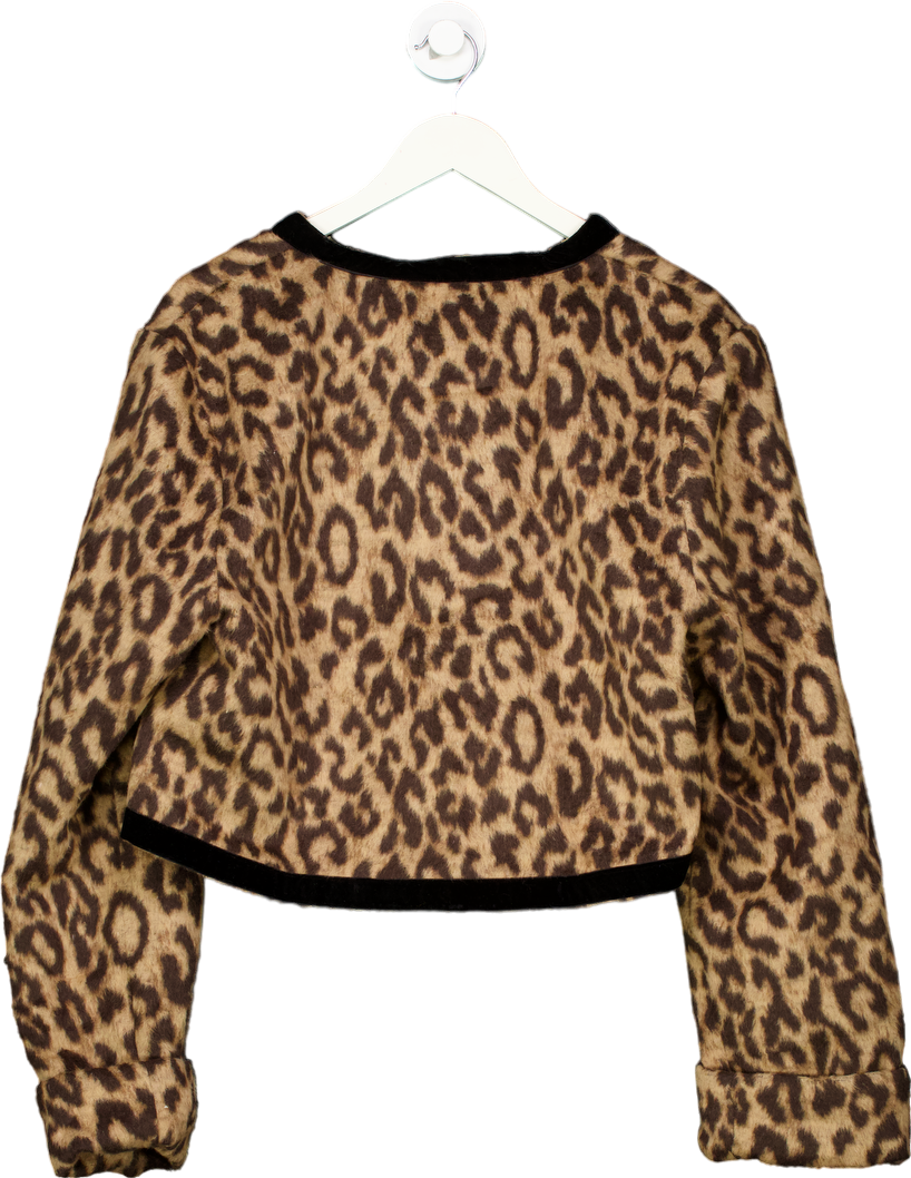 Sister Jane Brown Lily Leopard Cropped Jacket UK L