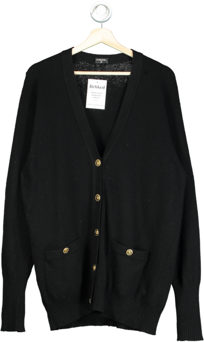 Chanel Black Cashmere Cardigan UK M